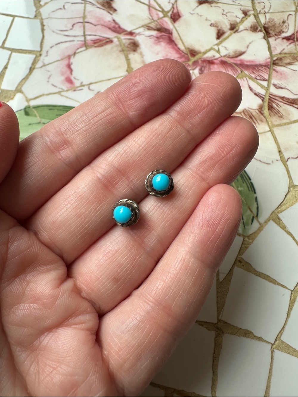 Vintage Turquoise Navajo Stud Earrings